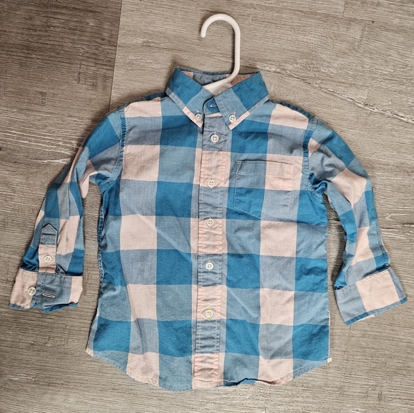 CREWCUTS by J.CREW Plaid Long Sleeve Button Up Size 2 - Picture 2 of 5